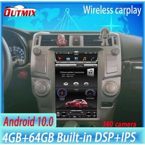 13.6 Inch For Toyota 4 Runner 2009-2019 Android 10.0 4+64GB Tesla style Car GPS Navigation Multimedia Player Radio Carplay