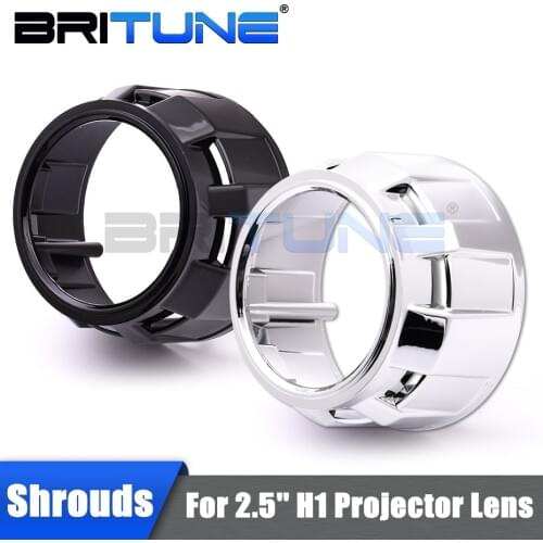 Britune Mini Gatling Gun Projector Shrouds For 2.5'' WST Lens Bezels Headlight Lenses Covers Car Lights Accessories Retrofit DIY