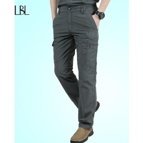 Men Thin Tactical Pants Breathable Summer Casual Military Trousers Male Waterproof Quick Dry Cargo Pants Mens Slim Sweatpants