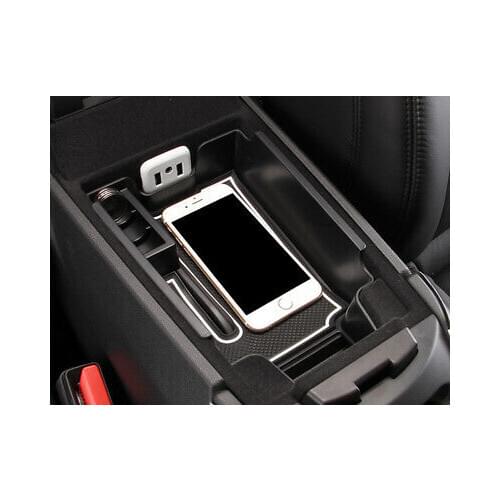 Black Interior Armrest Storage Box Holder 1pcs for Cadillac XT5 2016 2017 2018