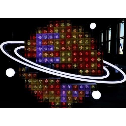 RGB Colorful Acrylic Light Box Customized Logo Shape 3D Metal Light Box for Shop Decoration