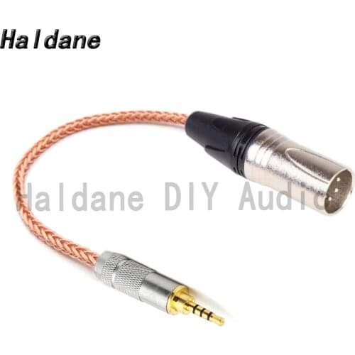 Haldane 2.5mm TRRS Balanced Male to 4pin XLR Balanced Male OCC Single Crystal Copper Audio Adapter Cable 2.5 to XLR Connector