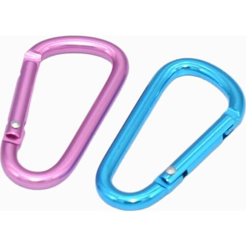 Carabiner Camp Snap hook Clip keychain hook clasp spring D ring push gate clip For Backpack Clip Lanyard 4pcs
