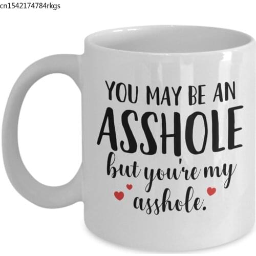 MyCozyCups Valentines Day Coffee Mug You May Be An Asshole But You're My Asshole Mug