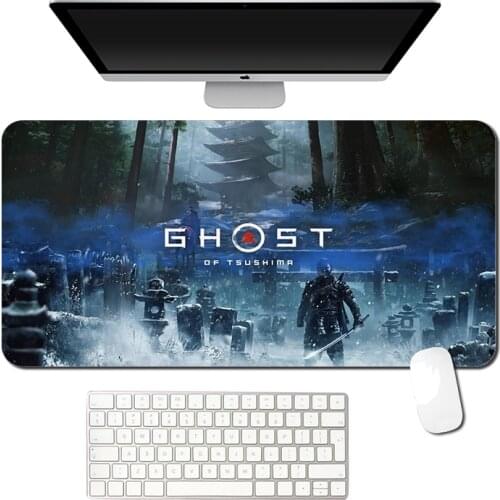 Gamer Mouse Pad Anime Gaming Computer Desk Mat Gamers Accessories Pc Gamer Complete Xxl Mousepad Ghost of Tsushima Mouse Mats