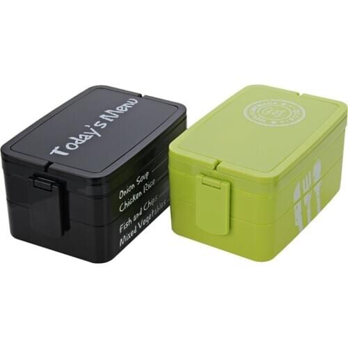 Bento Creative High Heat Resistance 3 Layers Chopsticks Plastic Bento Lunch Box Food Container Microwave(96)