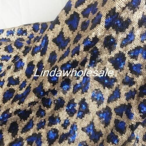 Leopard sequin fabric embroidered dress sequin cloth,sewing materials,125cm*50cm/pcs