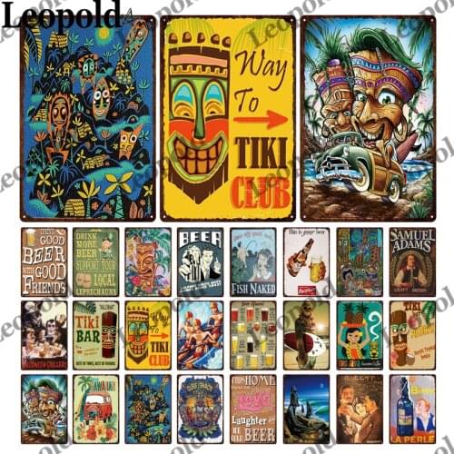 Exaggerated Character Wine Bottle Metal Plaque Vintage Beer Bar Metal Poster Wall Sticker Tin Label Coffee Shop Home Decoration