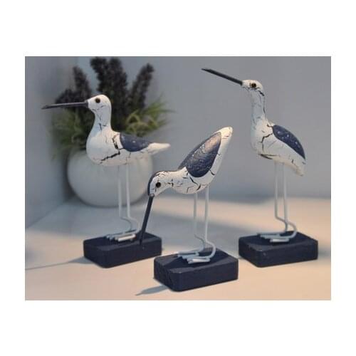 Mediterranean Style SeaBirds Sculpture Miniature Home
