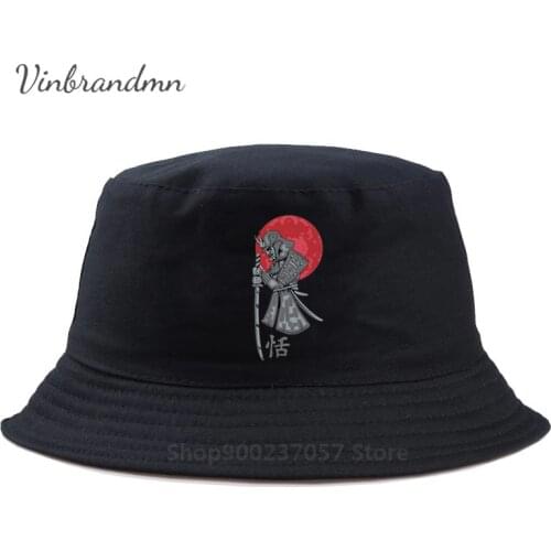 Fashion Japan Armored Samurai Printed Casual Warrior Popular Design Panama Bucket Hat Hipster Cool Fisherman Hat