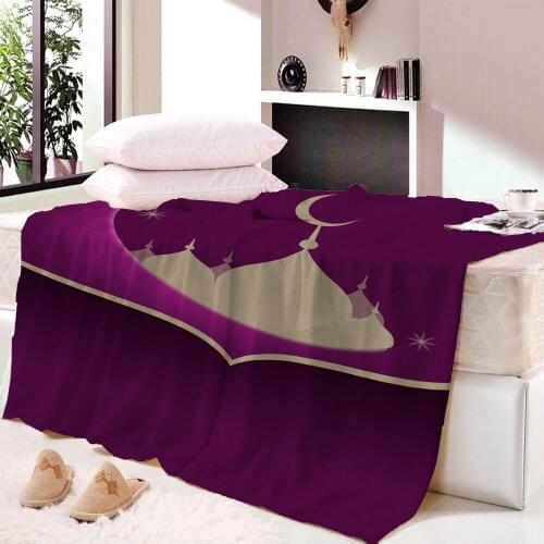 Muslim Cartoon DIY Print Blanket Beauty Bedding Fleece Throw Blankets Bed Sofa Cover Child Kids Adults Gift Bedspread