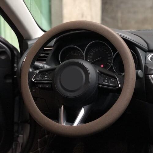 Car Soft Silicon Steering Wheel Cover For Renault Koleos Fluenec Kangoo Latitude Sandero Kadjar Captur Talisman Megane RS Laguna