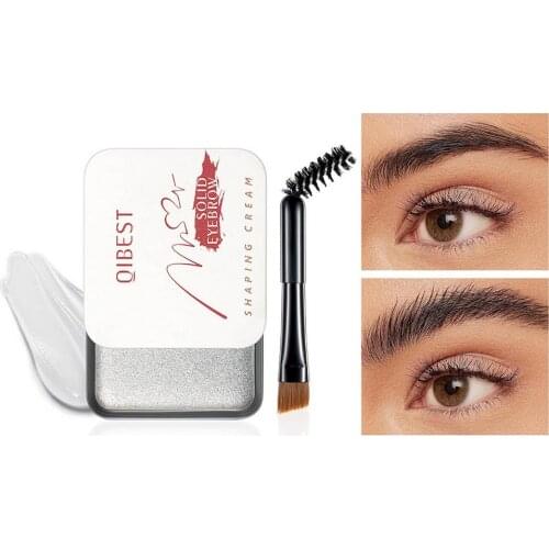 Eyebrow Soap Wax Fluffy Feathery Eyebrows Pomade Gel For Eyebrow Styling Makeup Soap Brow Sculpt Lift With Double End Brush