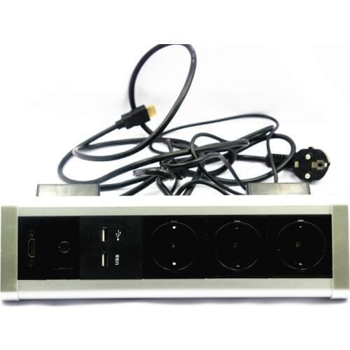 Customized Movable Triangle Fixed Socket 3x AUS outlet plugs, 2x USB charger, 2x USB, 1x HDMI, 1x power switch, 1x NET+TEL