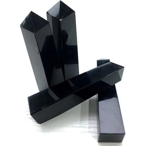 Obsidian Wand Obelisk Points Natural Quartz Gems Mineral Crystals And Stones Healing Gemstones For Crafts Reiki Home Decoration
