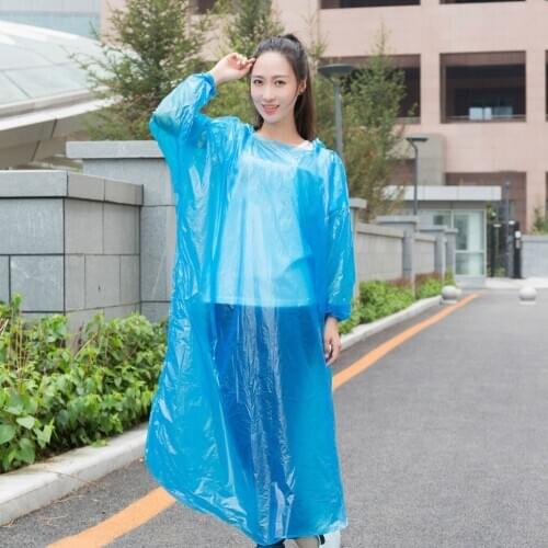 Disposable Adult Waterproof Rain Coat Hiking Camping Hood Raincoat Portable Rain Cape Poncho Hood For Coat Women Outdoor