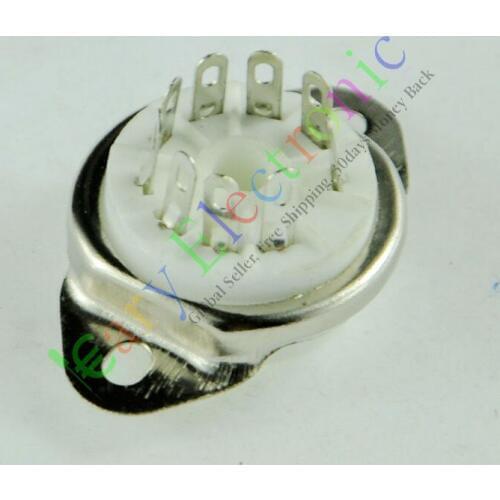 Wholesale and retail 20pcs 9pin MINI Ceramic vacuum tube socket valve base for 12AX7 12AU7 ECC83 ECC82 free shipping