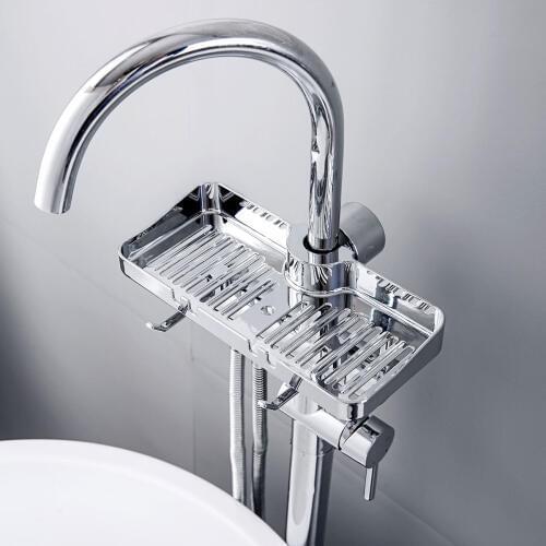 Plastic Bathroom Shelf Shower Caddy Hanging Storage Rack Shampoo Holder Makeup Organizer Shelves Sink Drain Rack Organizer