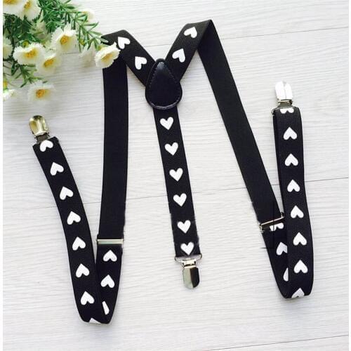 2017 Men Women unisex black Suspenders Braces Adjustable Elastic Stars Black Trouser Clips BHH0099