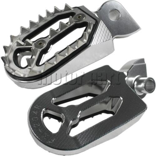Silver Motorcycle Aluminum Footrest Footpegs Rests For Yamaha YZ250 YZ85 YZ 250 125 85 WR250F 426F WR 250F 450F YZ450F YZ250F
