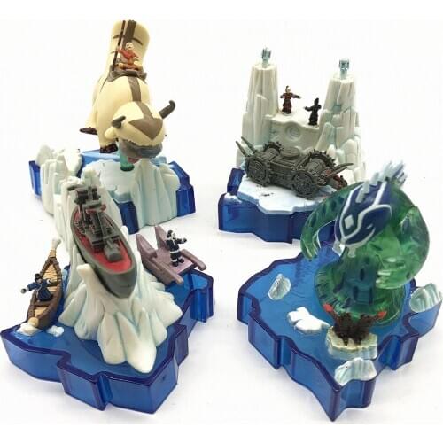Avatar Series the last airbenders Micro Scene Siege of the North, Fire Nation, Appa Warship Figurals Collection Model Gift