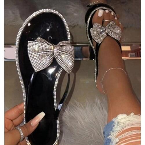 Summer Women Slippers Jelly Shoes Girl Luxury Butterfly Slides Lovely Bowknot Ladies Flip Flops