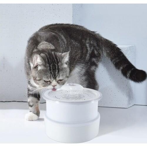 Collapsible Automatic Cat Water Fountain With Dog Water Dispenser Pet Unsheltered Free Filter Drinker Pet Sensor Drinking Feeder