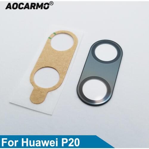 Aocarmo Rear Back Camera Lens Glass Ring Cover With Adhesive Replacement Part For Huawei P20 5.8"