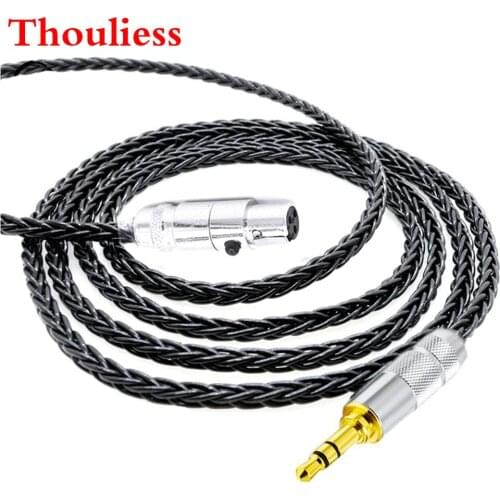 Thouliess HIFI 8 Cores Silver Plated Headphone Upgraded Cable for K240 K242 K271 K272 K702 Q701 DT1990pro DT1770pro