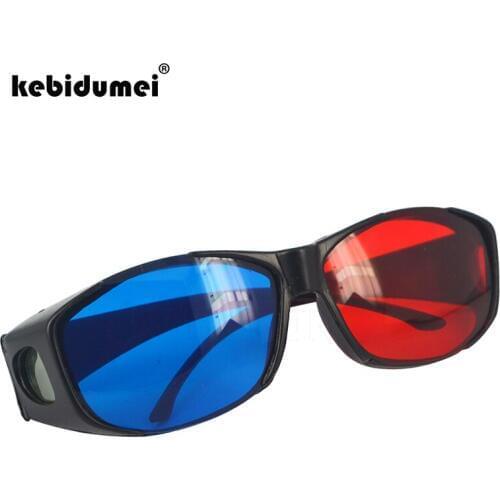 Kebidumei Universal TV 3D Glasses Red Blue Cyan 3D glasses VISION For Game Stereo Movies Dimensional Anaglyph Plastic Glasses