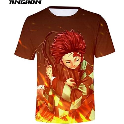 XS-7XL NEW Anime Demon Slayer 3D Print Men Women Short Sleeves Tops Tees Summer Streetwear Casual T shirt 02