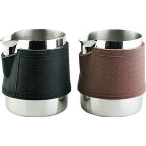 1pc 300ml/12oz Silicone thermal insulation no handle Stainless Steel Milk Pitcher/Jug Foaming Jug/nonstick fancy coffee maker