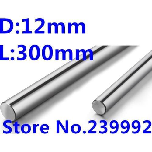 1 pc/lot linear rod 12mm L 300mm linear shaft 3d printer 12mm x 300mm Cylinder Liner Rail Linear Shaft axis cnc parts