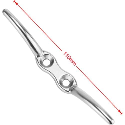 2 Pack Rope Line Cleat (4.5 Inch) - Stainless Steel 316 - Canoe, Kayak, Boats, Docks Flagpole Clip Clamp