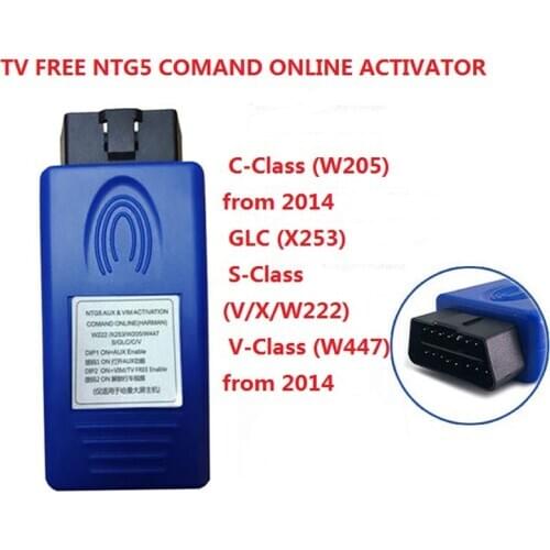 2020 TV FREE NTG5 COMAND ONLINE HARMAN AUX IN & VIDEO IN MOTION OBDII ACTIVATOR FOR C/GLC/S/V W205 W222 W447 X253