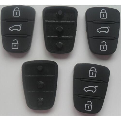 3 Button Rubber remote replacement key pad For Hyundai I30 IX35 Flip Key 10PCS/lot