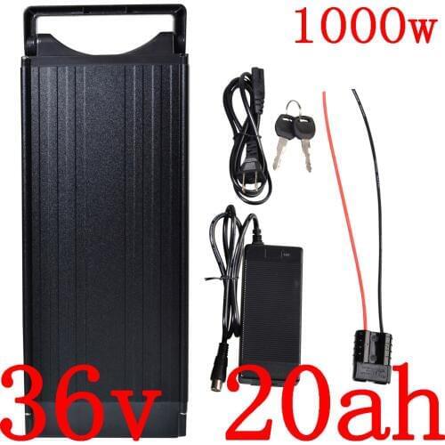 36V 1000W battery 36V 20AH Lithium battery 36V 20Ah Electric Bicycle Battery with Tail Light and 42V 2A charger Free customs tax