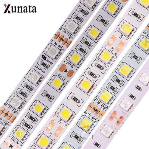 5M 300 LED Strip Light SMD 5050 5054 2835 Waterproof LED Ribbon Tape 12V RGB RGBW RGBWW LED Strip Rope Flexible Led Lamp Light