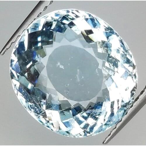 6.62ct Aquamarine oval cut 12.5x11.5mm