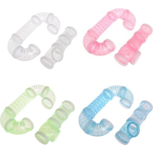 C5AC DIY Acrylic External Connected Hamster Pipeline Tunnel Fittings Tube Transparent Exercise Playing Toys Cage Accessories