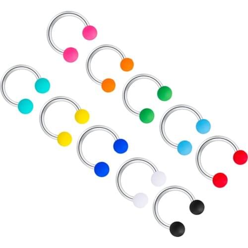 Acrylic Piercing Nose Ring Stud Body Jewelry Sexy for Women Helix Wholesale Accessories Septum Horseshoe Body Piercing Kit