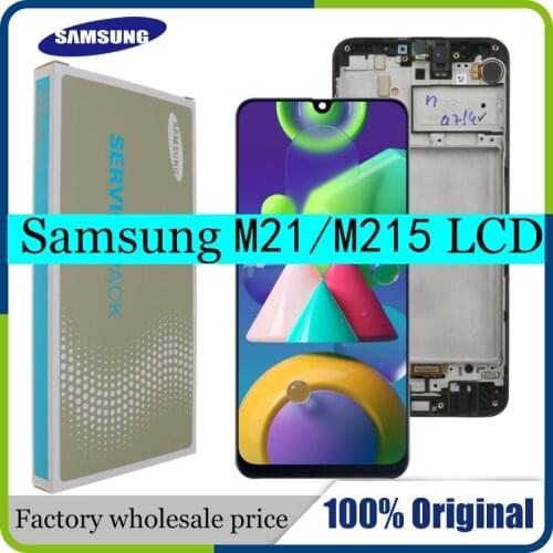 AMOLED 6.4" display For Samsung Galaxy M21 M215F LCD Display With Touch Screen Digitizer M215F/DS LCD Assembly+Service pack