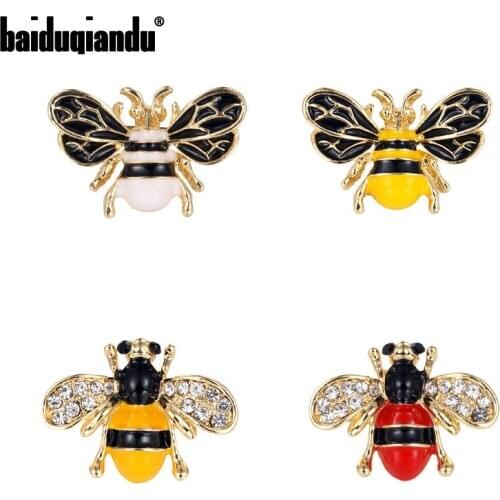 Baiduqiandu brand new arrival enameled insect bee pins and brooches for clothing or bags / hats etc