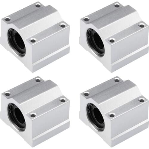 Linear Ball Bearing Slide Block Units, 16mm Bore Dia(SCS16UU Pack of 4)