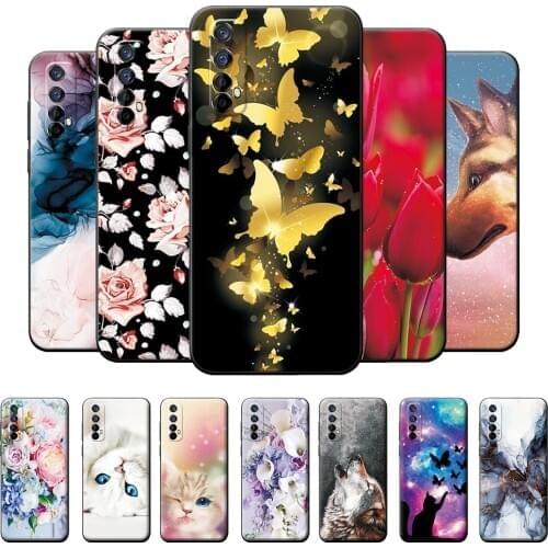 Realme 7 Case Cover for Realme 7 Pro RMX2170 Black Matte Silicone Case For OPPO Realme 7 Pro Case Soft TPU Painted Back Cases