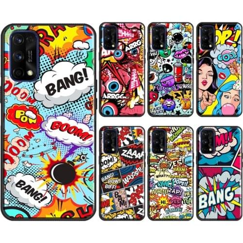 Anime Graffiti Sticker Case For Realme GT Neo C3 C11 C15 Q3 6 7 8 Pro Cover For OnePlus 7 8 9 Pro Nord 7T 8T 9R