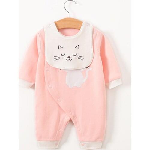 Long-Sleeved Baby Romper Suit The Spring Autumn Period And The Cotton Boy And Girl Climb Clothes Baby Is Their Saliva Towel