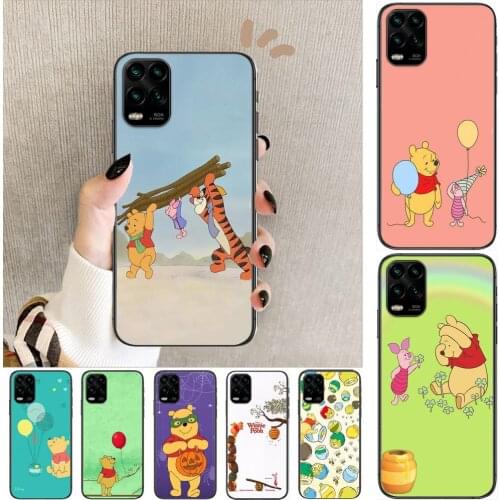 Disney Vigny Winnie cartoon Phone Case For XiaoMi Redmi Note 10 9S 8 7 6 5 A Pro T Y1 Anime Black Cover Silicone Back Pre