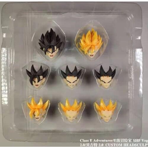 Class E Adventurer DBZ Wukong Vegeti Vegetto Head Sculpture Action Figure Figurals Brinquedos Action FIgure