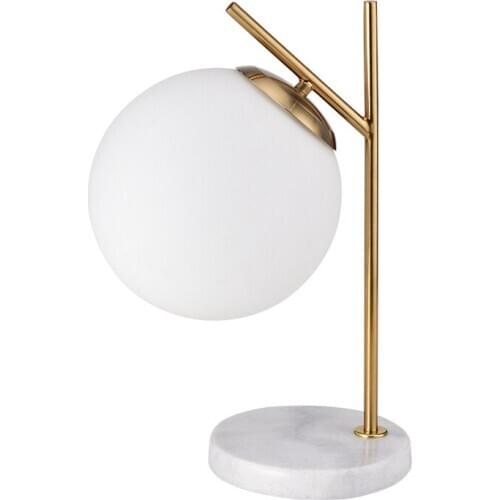 Europe Originality Personality Marble Glass Desk Lamp Concise Modern Study A Living Room Bedroom Bedside Decoration Desk Lamp